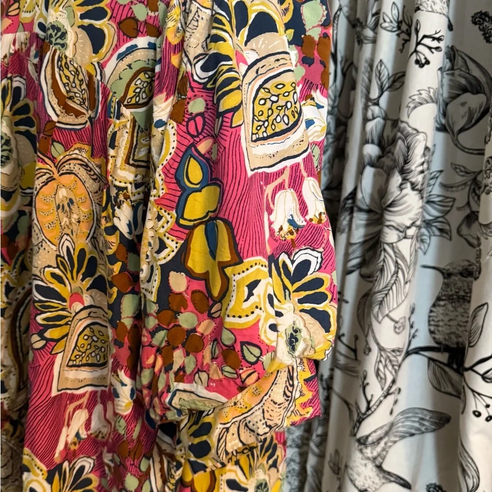 Umgee Pink and Yellow Floral Blouse - Picture 5 of 7